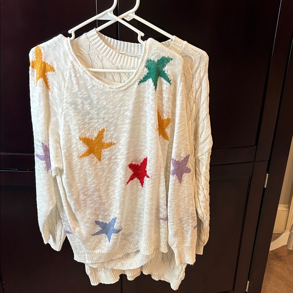12th Tribe Ribbed Knit Sweater and Jodifl star sweater